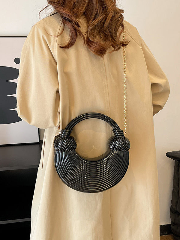 Sac géométrique brillant à chaîne
