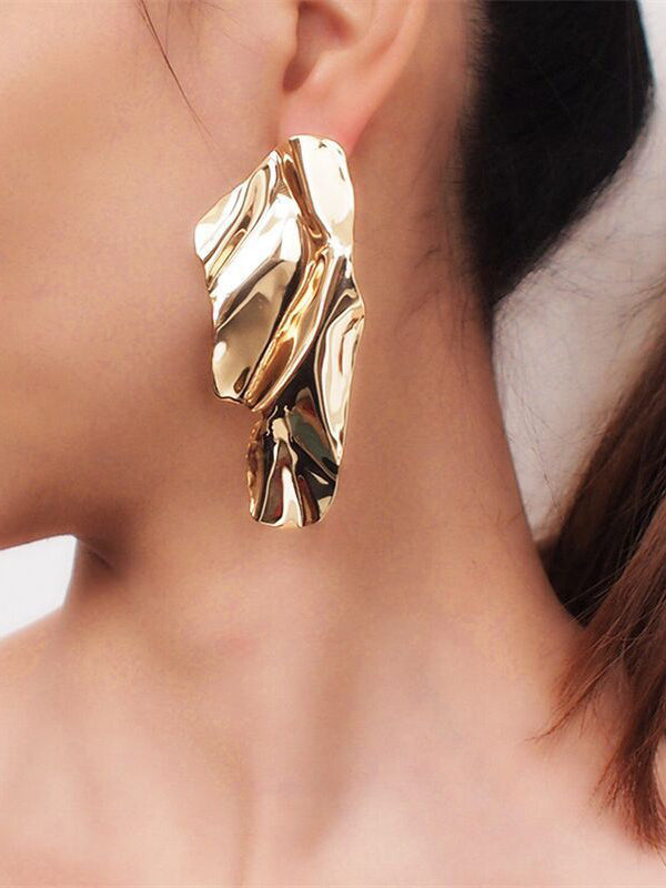Boucles d'oreilles pendantes géométriques couleur unie