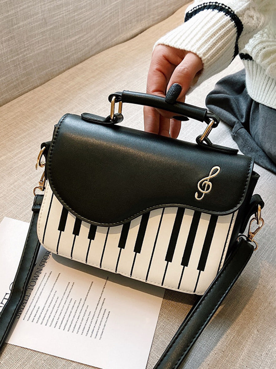 Sac à main géométrique couleur contrastée