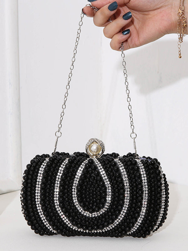 Sac à main géométrique à chaîne, à strass