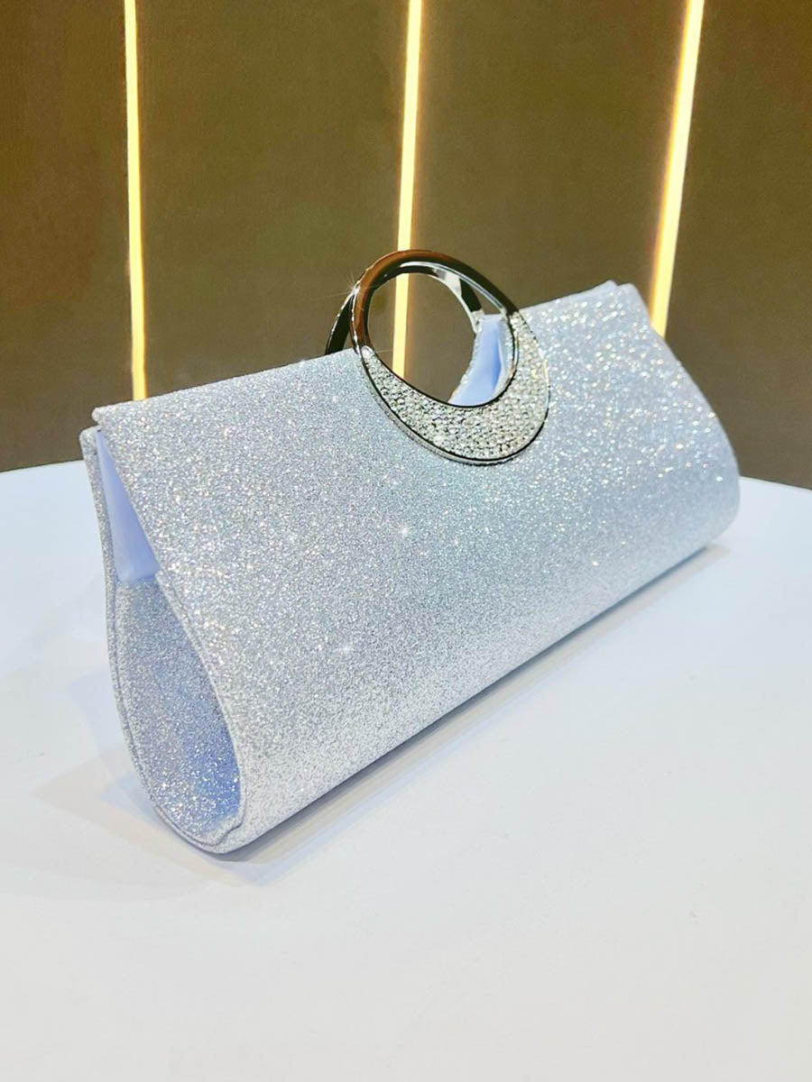 Sac à main à chaîne, à strass, à sequins