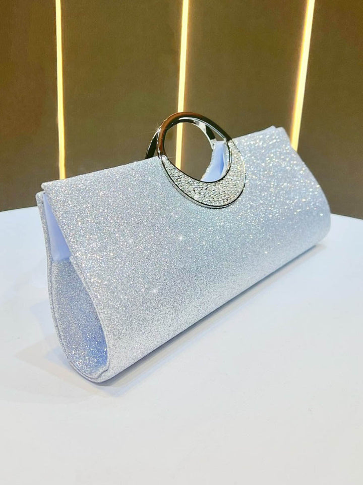 Sac à main à chaîne, à strass, à sequins