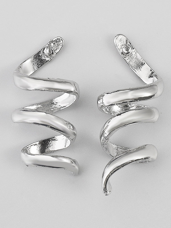 Boucles d'oreilles pendantes géométriques couleur unie