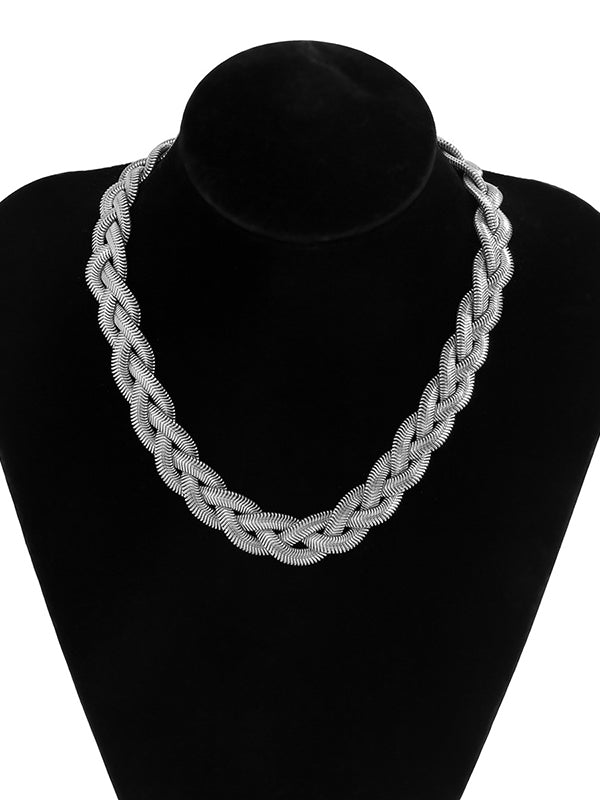 Collier ras du cou réglable en chaîne serpent