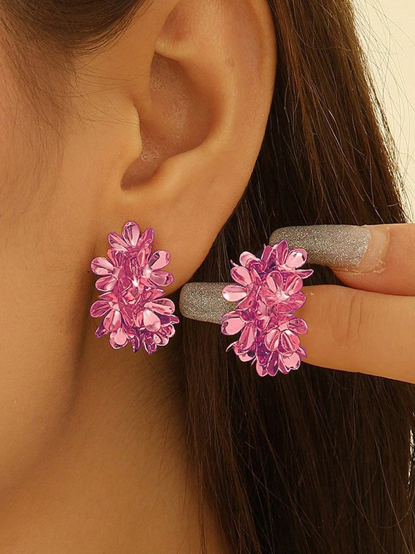 Boucles d'oreilles en forme de fleur