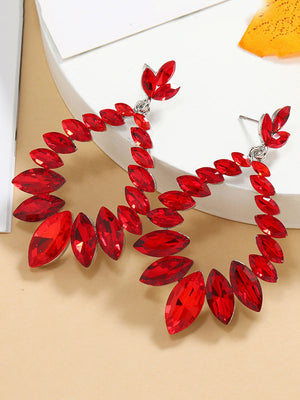 Boucles d'oreilles géométriques à strass