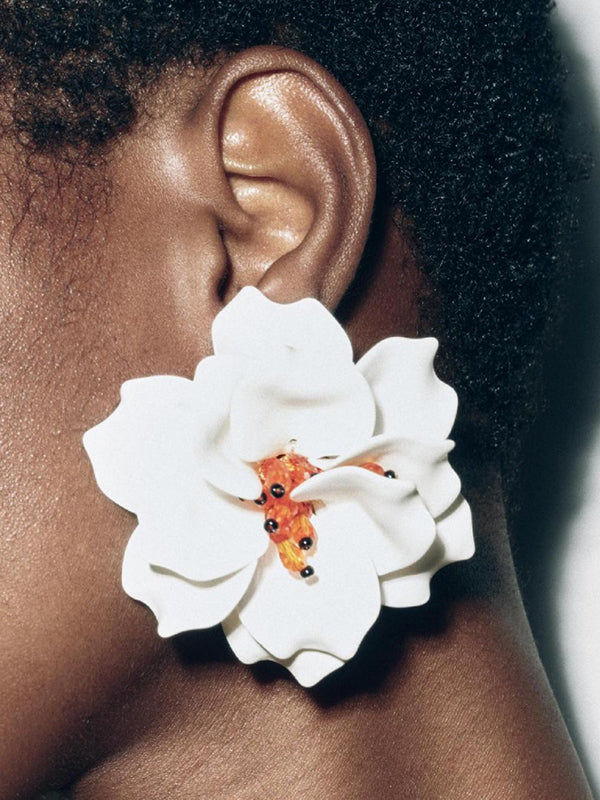 Boucles d'oreilles pendantes en forme de fleur