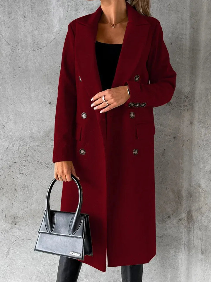 Manteau double boutonnage pour femmes - Élégant, Intemporel, Polyvalent