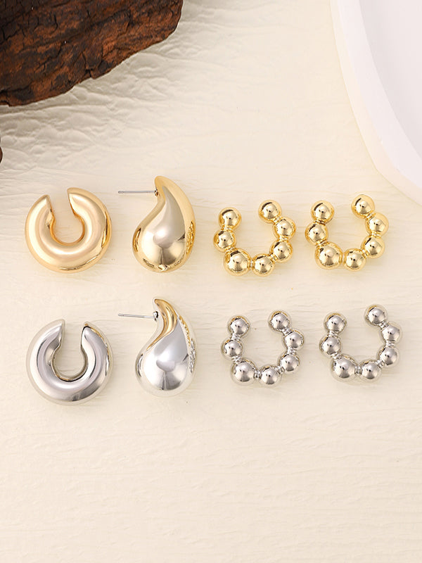 Boucles d'oreilles géométriques brillantes