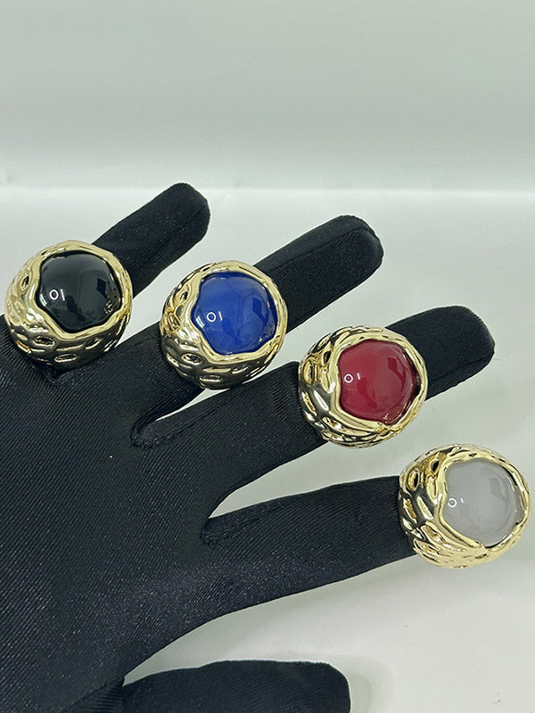 Bague géométrique brillante