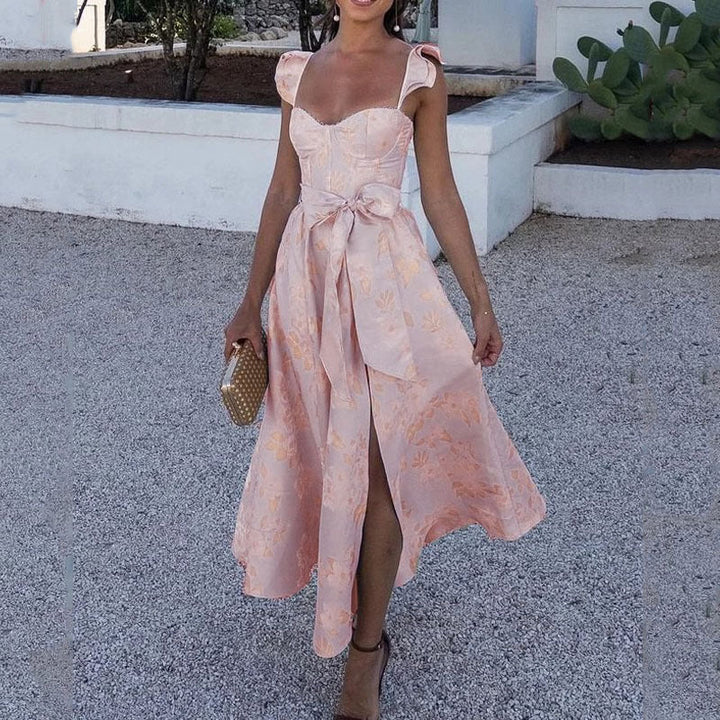 Isabella - Robe midi avec imprimé floral romantique et coupe flatteuse