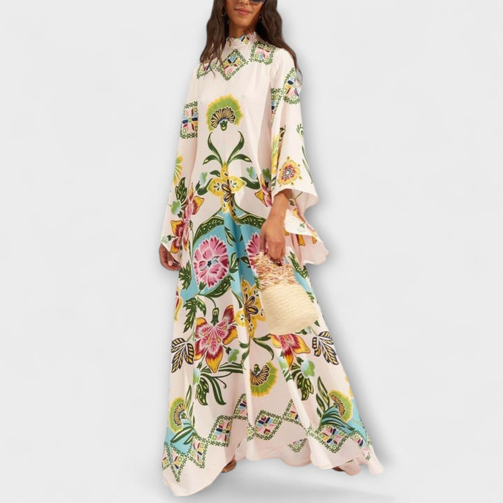 Lisa - Robe maxi élégante avec motif floral et coupe fluide