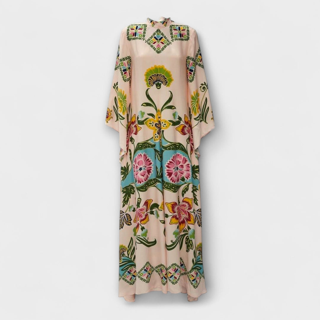 Lisa - Robe maxi élégante avec motif floral et coupe fluide