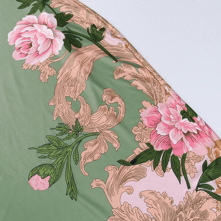 Lianna | Robe maxi avec accents floraux roses