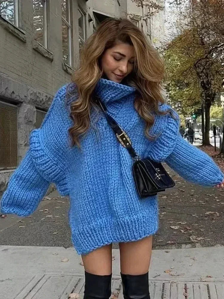 Mariella | Pull à col roulé pour femmes en taille surdimensionnée