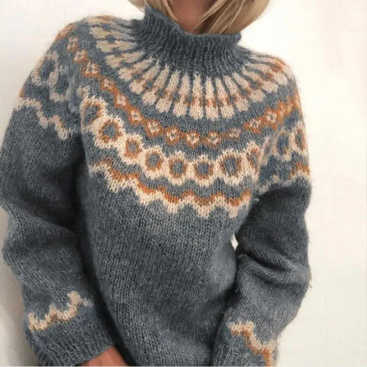 Pull en laine norvégienne pour femmes | Col roulé
