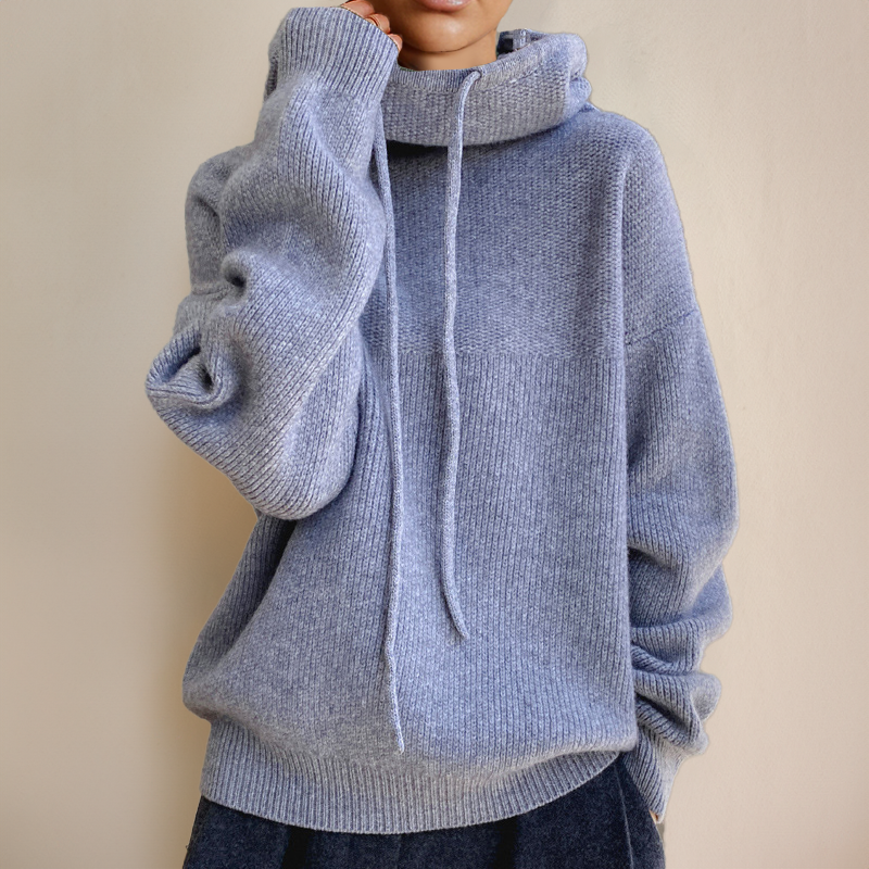 Pull Femme Col Roulé Avec Cordon | Doux & Chaud