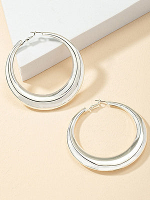 Boucles d'oreilles géométriques couleur unie