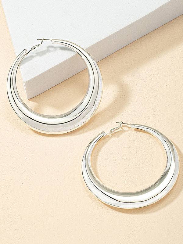 Boucles d'oreilles géométriques couleur unie