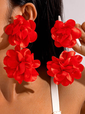 Boucles d'oreilles pendantes en forme de fleur