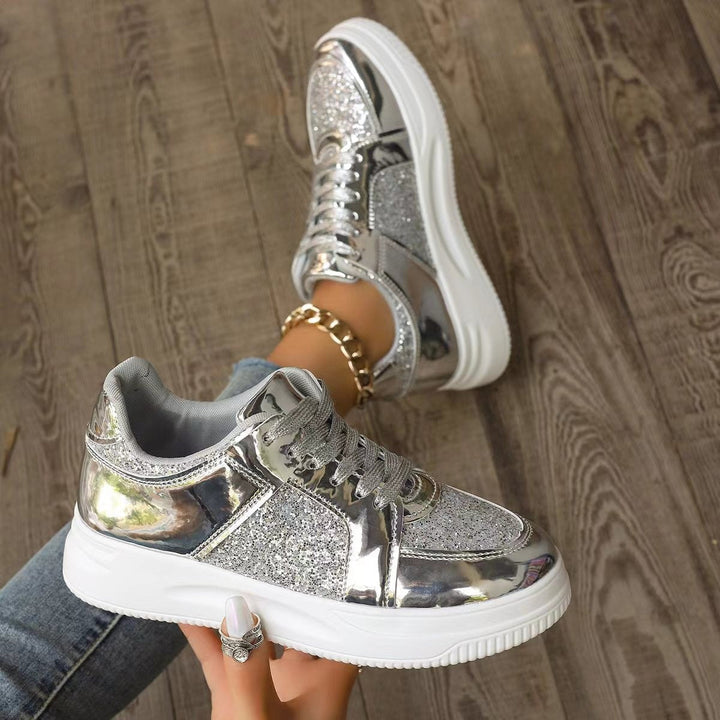 GlamStep™ – Baskets élégantes pour femmes avec des paillettes scintillantes