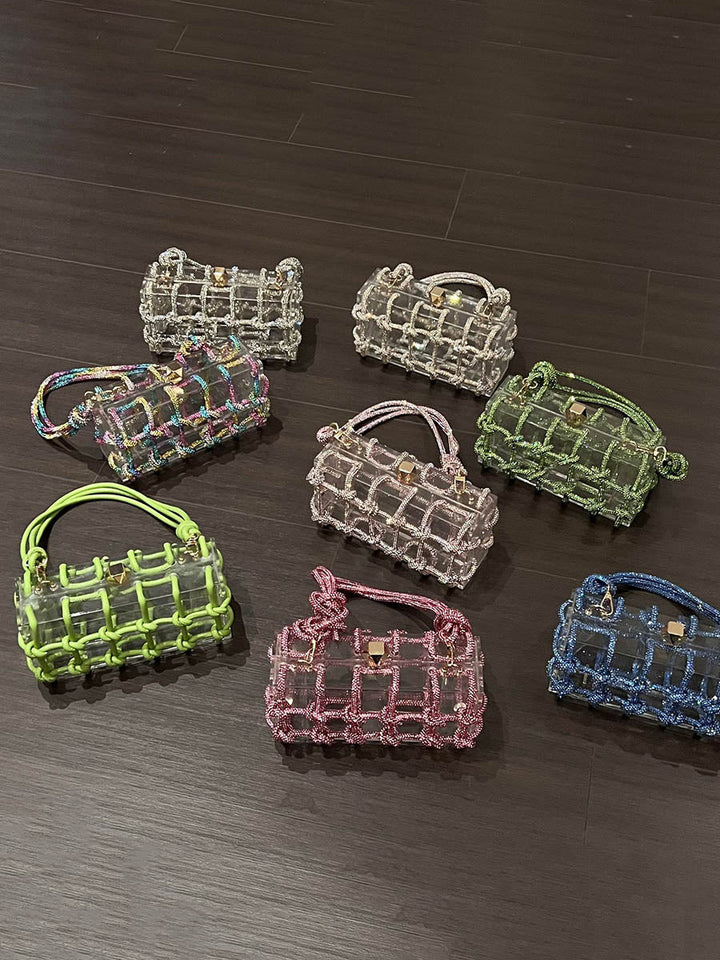 Sac besace brillant géométrique