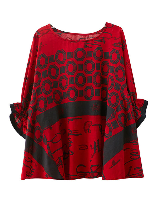 T-shirts à manches chauve-souris avec impression originale