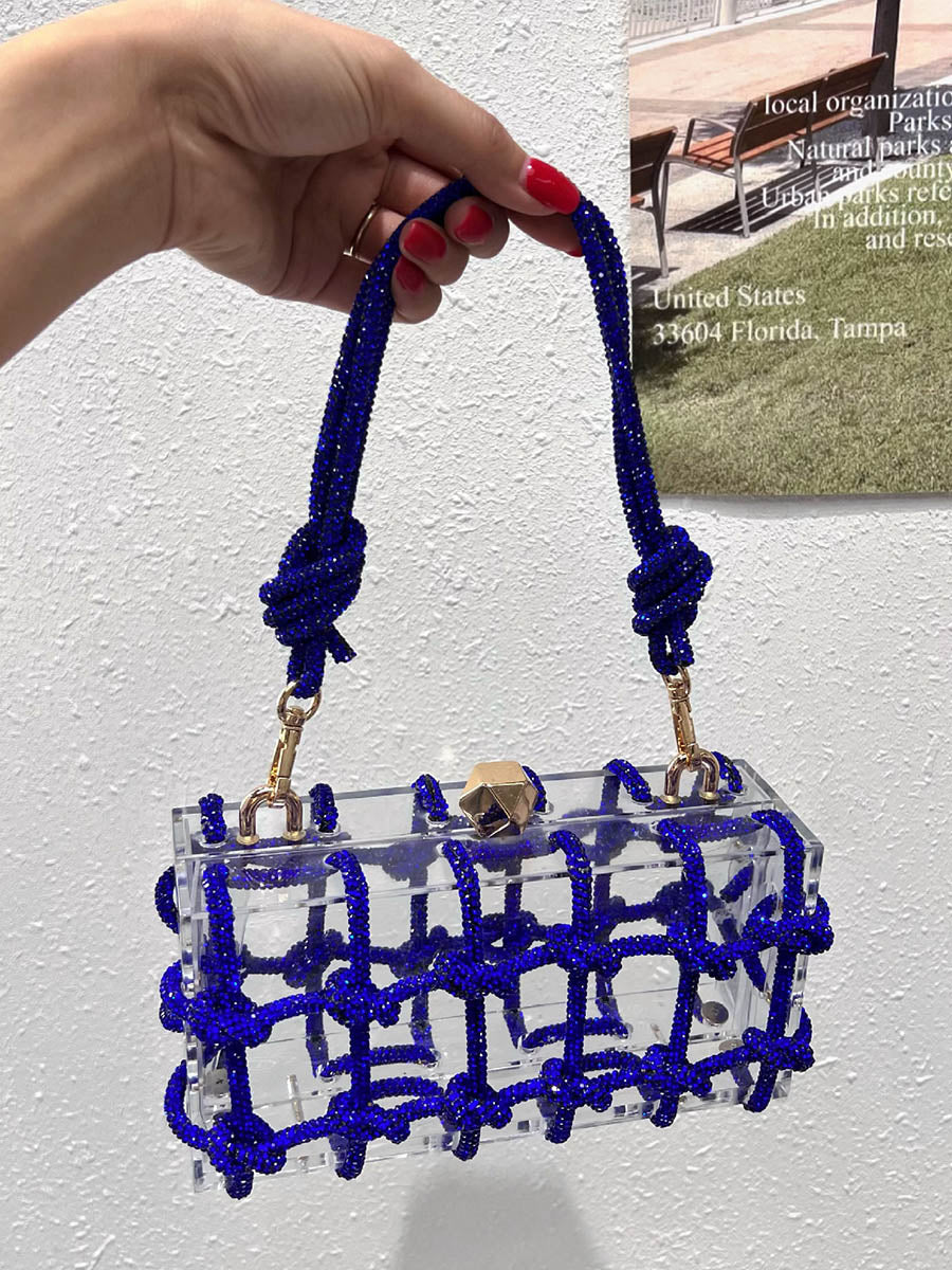 Sac besace brillant géométrique