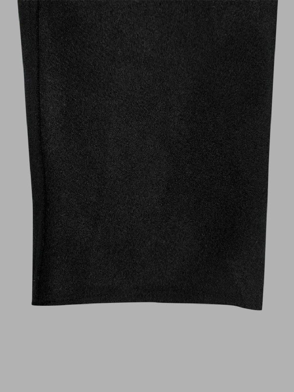 Manteau en laine ample à manches longues, sans col, couleur unie