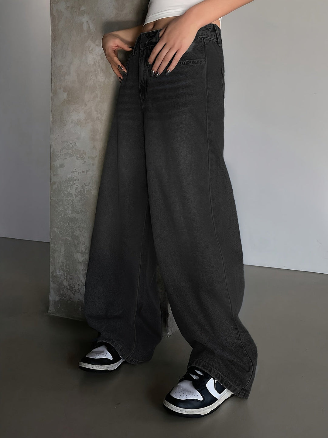 Jeans Baggy Femme | Coupe Ample Avec Taille Haute