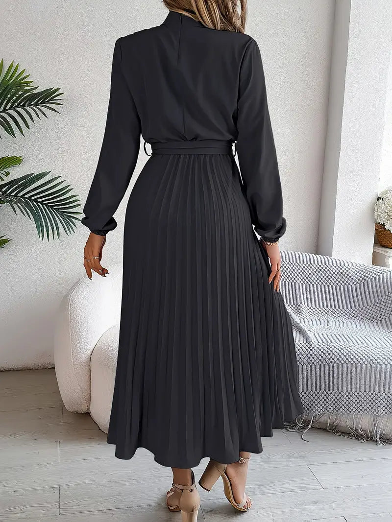 Sana | Robe de soirée plissée pour femmes à col montant