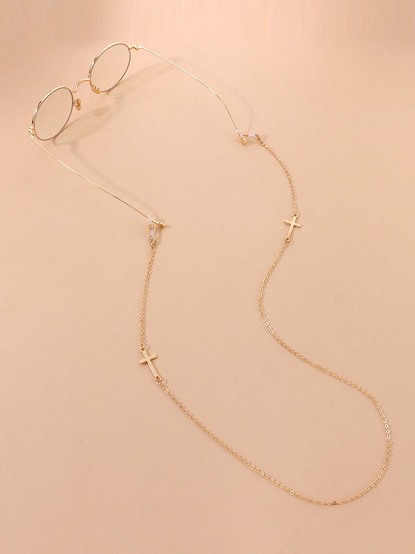 Accessoires de lunettes de soleil à chaînes croisées