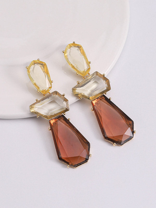 Boucles d'oreilles pendantes géométriques