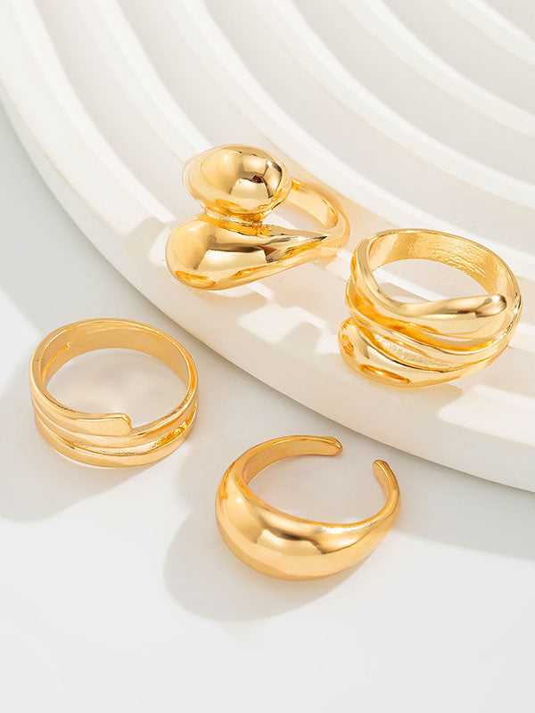 Bague géométrique couleur unie