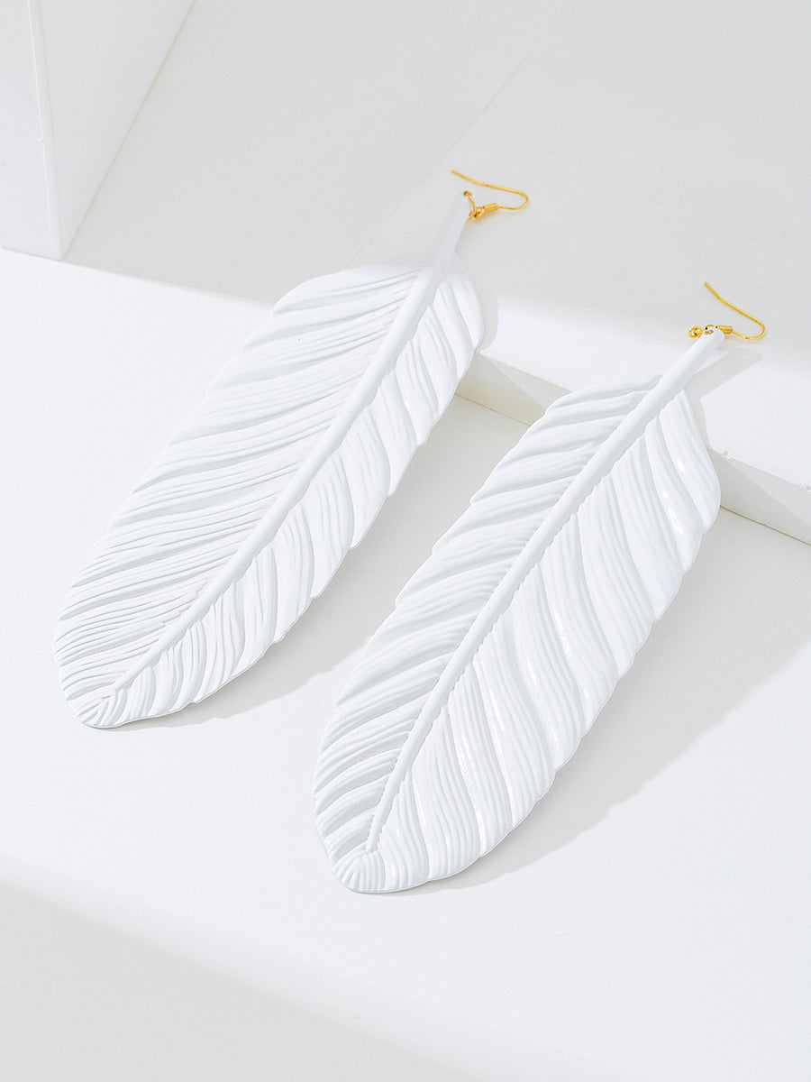 Boucles d'oreilles en forme de feuilles