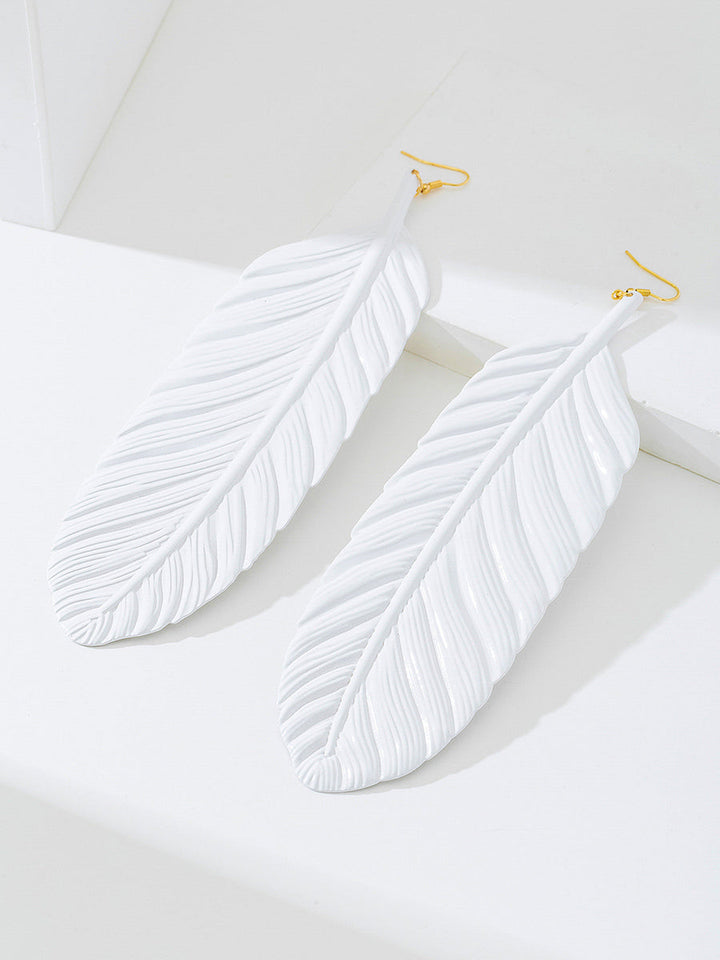 Boucles d'oreilles en forme de feuilles