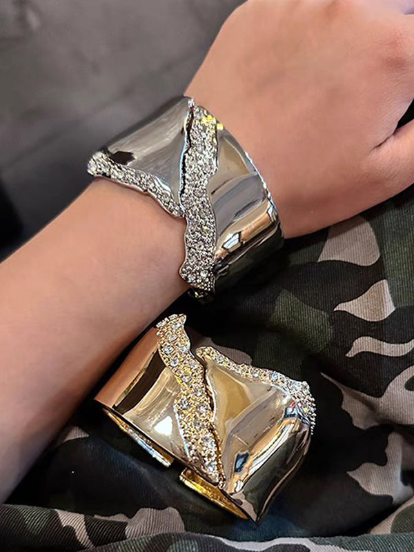 Bracelet géométrique normcore, à strass