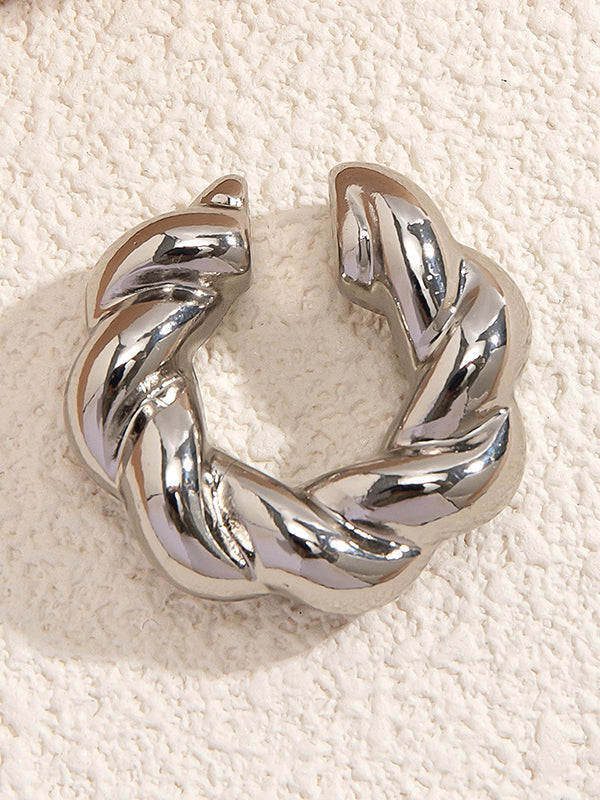 Clip d'oreille géométrique de couleur unie