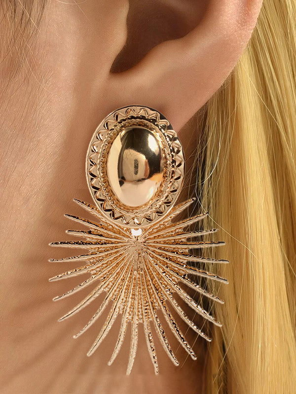 Boucles d'oreilles pendantes géométriques couleur unie