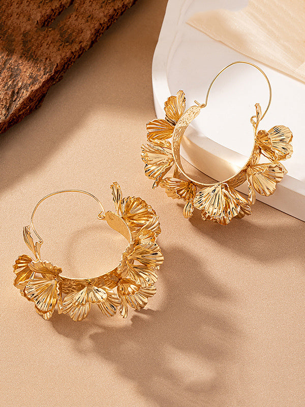 Boucles d'oreilles pendantes en forme de fleur