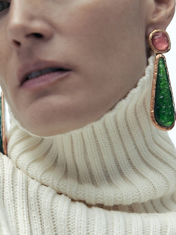 Boucles d'oreilles pendantes géométriques