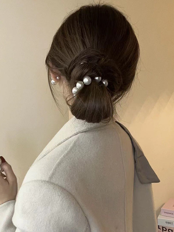 Extensible perlé; Accessoires pour cheveux élastiques, pompon, attache pour cheveux, support pour queue de cheval