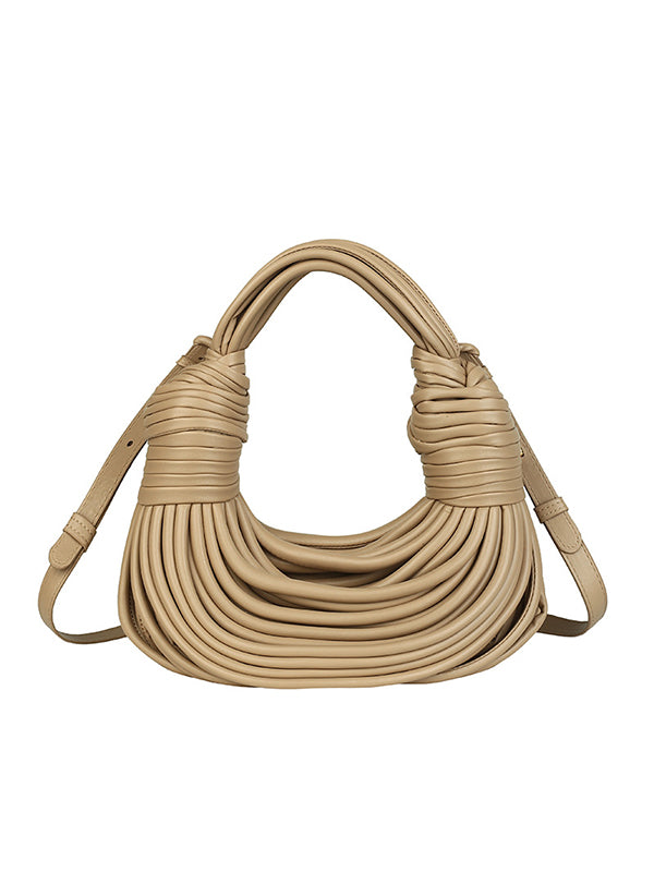 Sac à pompons, couleur unie