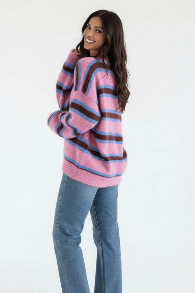 Leona | Pull en tricot rayé pour femmes