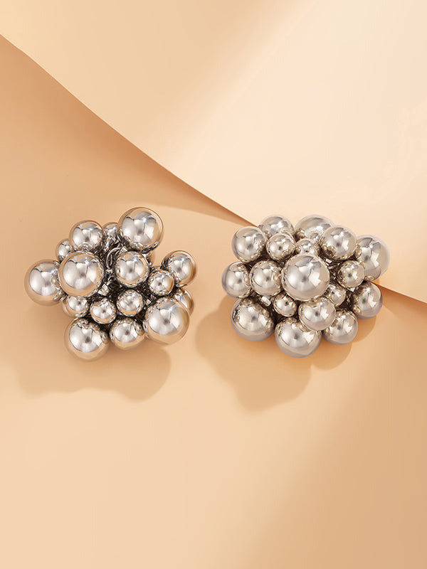 Boucles d'oreilles géométriques couleur unie