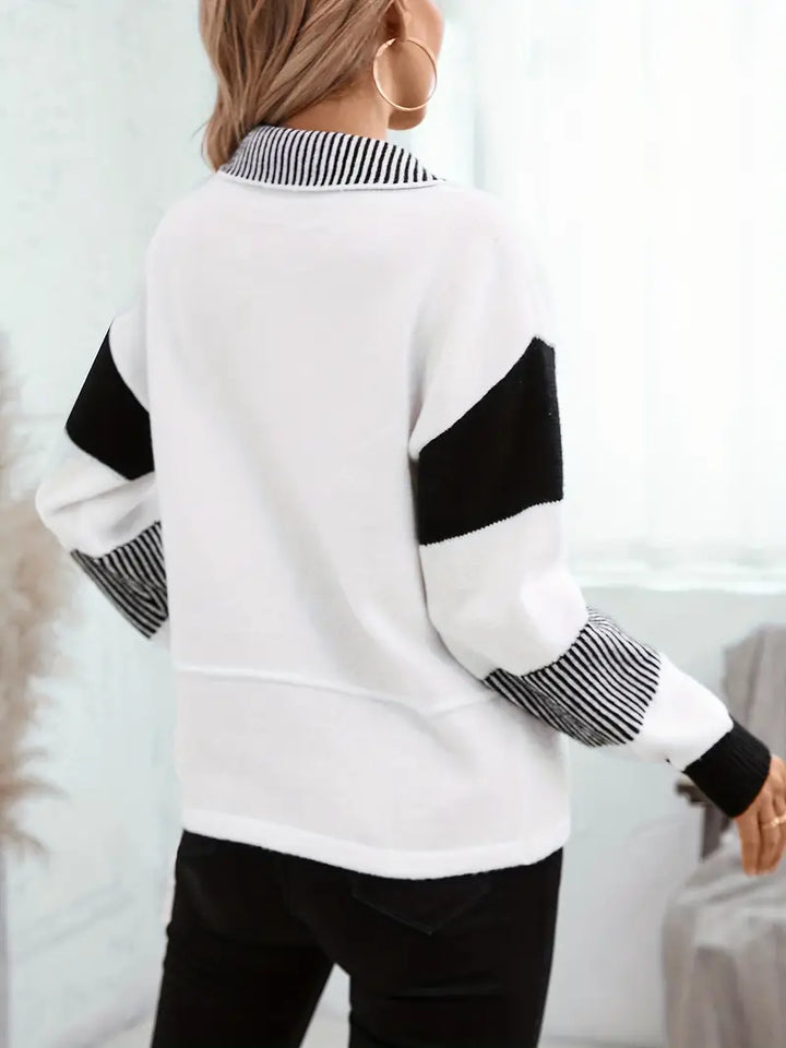 Pull Femme de Loisirs | Mélange de Couleurs Moderne, Confortable, Élégant