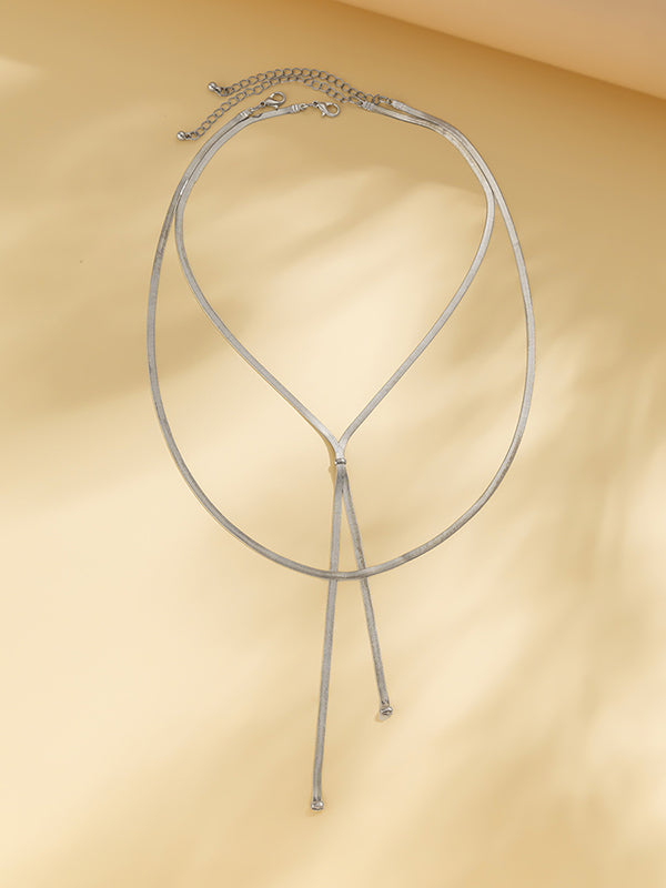 Collier ajouré couleur unie
