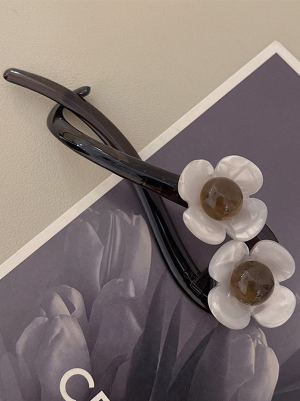 Pinces à cheveux géométriques en forme de fleur