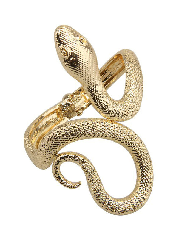 Bracelet géométrique en forme de serpent, couleur unie