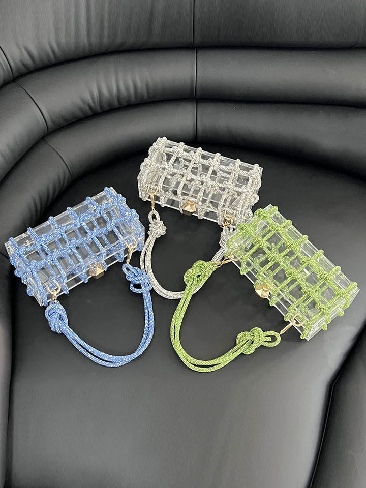 Sac besace brillant géométrique